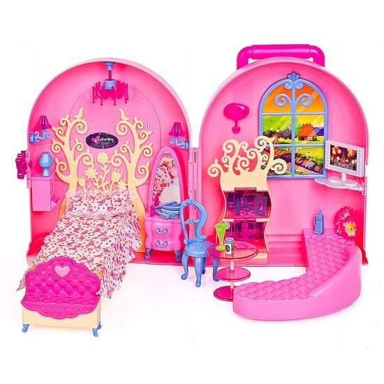 Doris přenosný domeček pro panenky s batůžkem Carry Home