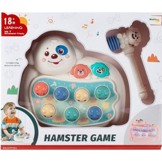 Interaktivní zatloukání míčků pro nejmenší Hamster Game