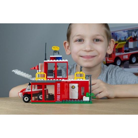 Blocki MyFire stavebnice hasičská stanice 164 dílků
