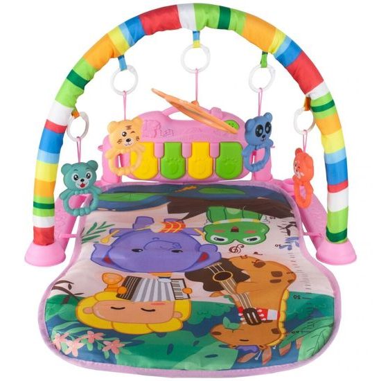 Hrací deka s piankem Harmonika růžová