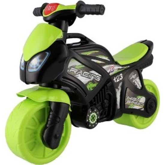 Odrážedlo motorka zeleno-černá - na baterie