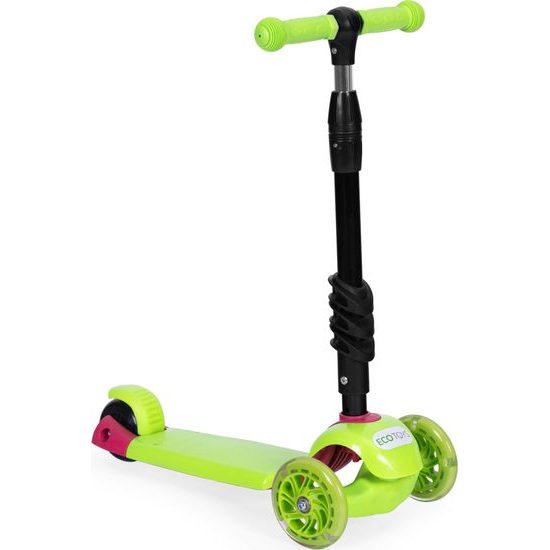 Ecotoys dětská koloběžka se svítícími koly Bedrunka zelená 5v1