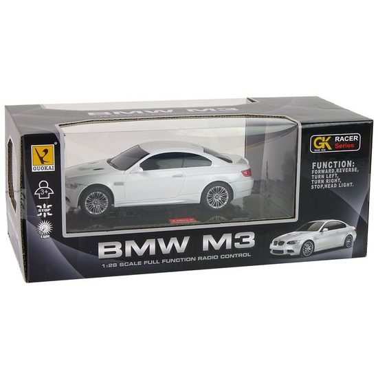 Autíčko na dálkové ovládání BMW M3 1:28 bílé