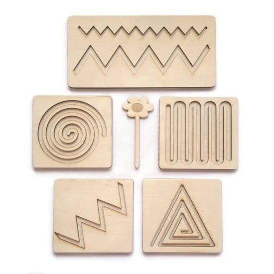 Grafomotorické dřevěné desky 5ks