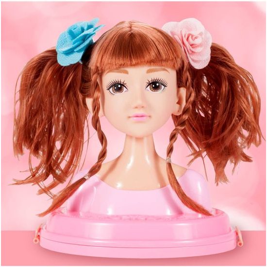 Česací hlava pro holčičky s příslušenstvím MakeUp Stylist