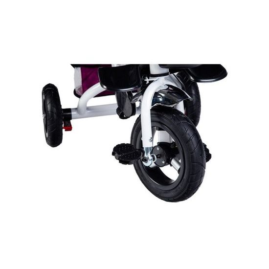 Ecotoys dětská tříkolka se stříškou růžová - nafukovací kola