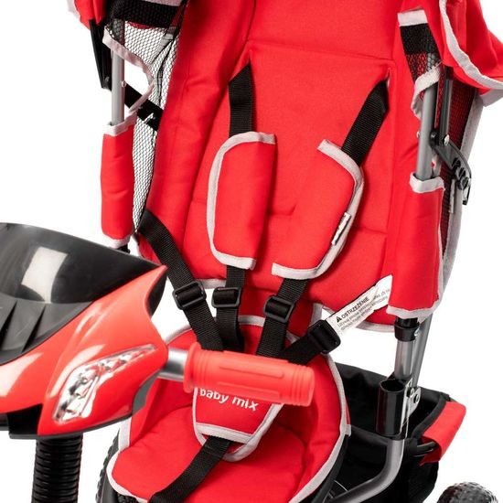 Baby Mix dětská tříkolka s LED světly Lux Trike červená