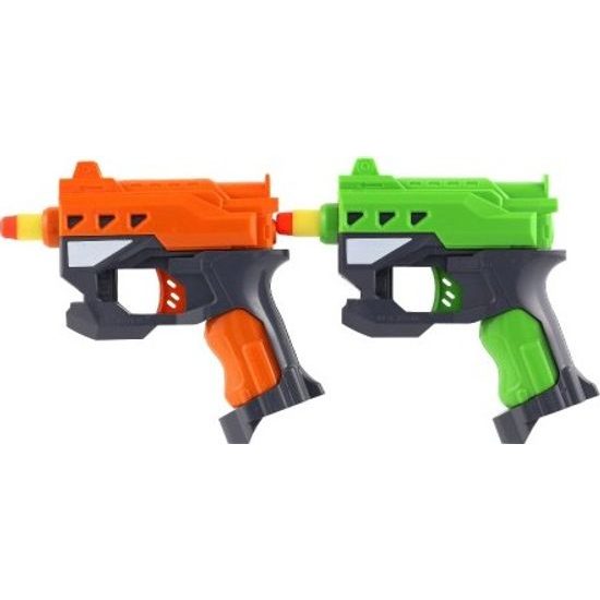 Pistole na pěnové + 3ks nábojů - mix 2 barvy