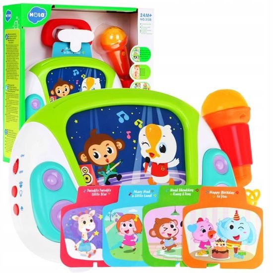 Huile Toys multifunkční karaoke pro nejmenší se světly a zvuky Jukebox