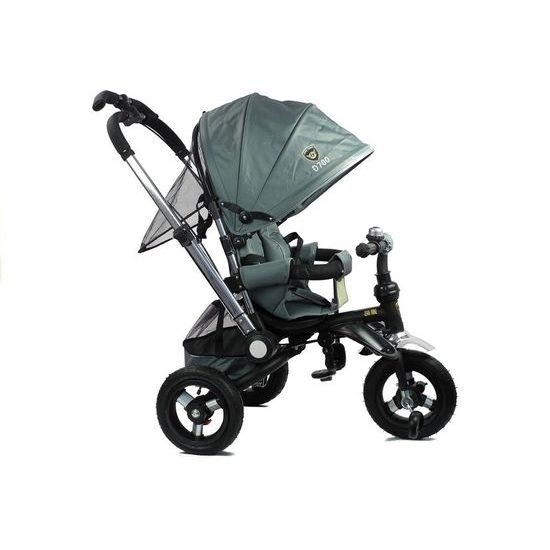 Majlo Toys oboustranná tříkolka s nafukovacími koly PRO700 stříbrná