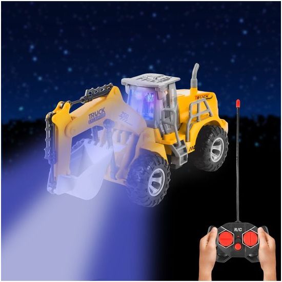 POŠKOZENÝ OBAL Bagr na dálkové ovládání Truck Excavator s pohyblivou lžící 1:36