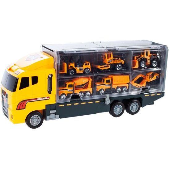 Nákladní auto se 6 stavebními stroji Building Truck