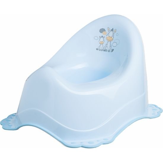 MALTEX nočník 2K s hrací skříňkou Zebra světle modrý