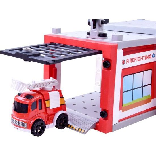 Stavebnice hasičský záchranný sbor hasiči a zbrojnice 59 ks