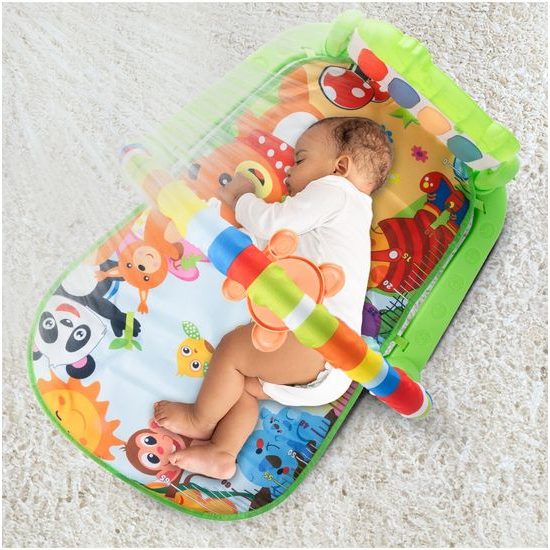 Dětská hrací deka s piankem Pedal Piano - modrá