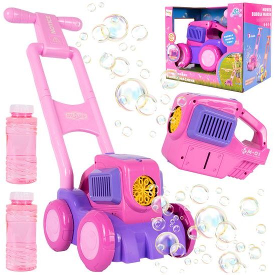 Dětská sekačka s bublifukem 2v1 Bubble Maker - růžová