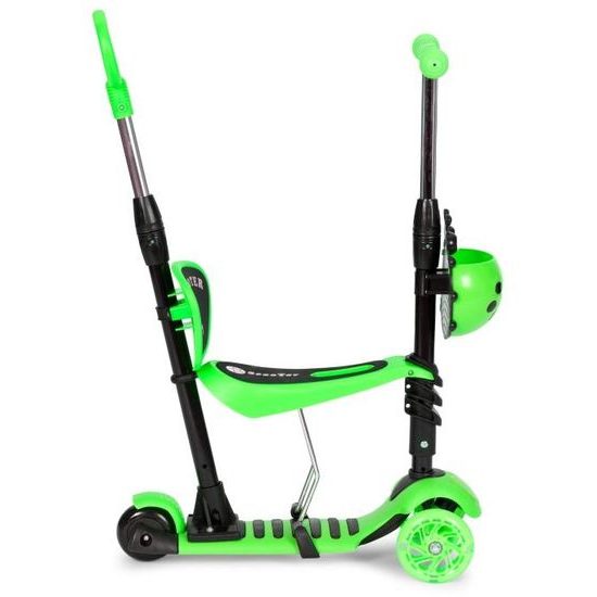 Ecotoys dětská koloběžka se svítícími koly Bedrunka zelená 5v1