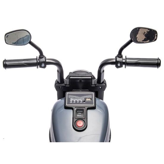 Dětská elektrická motorka Faster - šedá