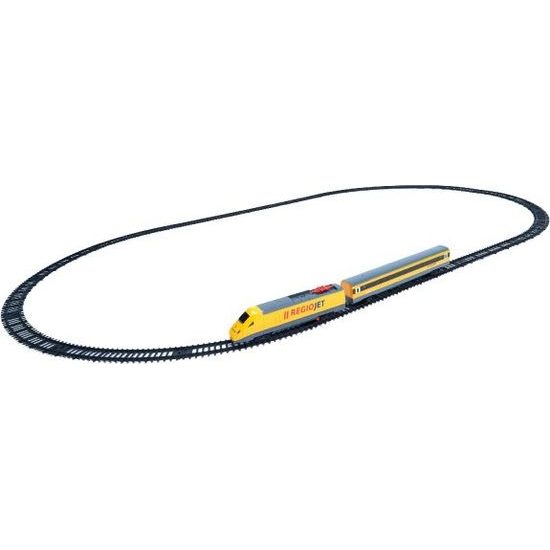 Vlak žlutý RegioJet s kolejnicemi 18ks - se zvukem a světlem