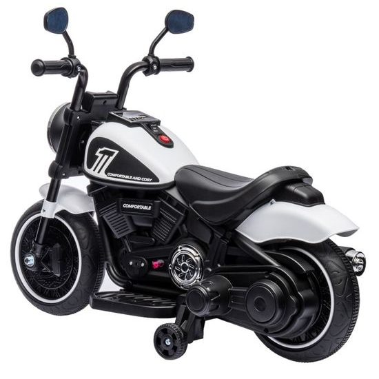Dětská elektrická motorka Faster - bílá