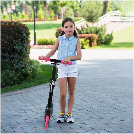 Dětská skládací koloběžka s hliníkovým rámem Scooter bílo-modrá