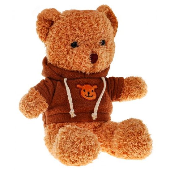 Plyšový medvídek Baky s oblečkem hnědý 33 cm