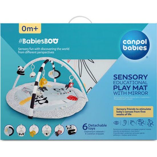 CANPOL babies Senzorická hrací deka se zrcátkem BabiesBoo