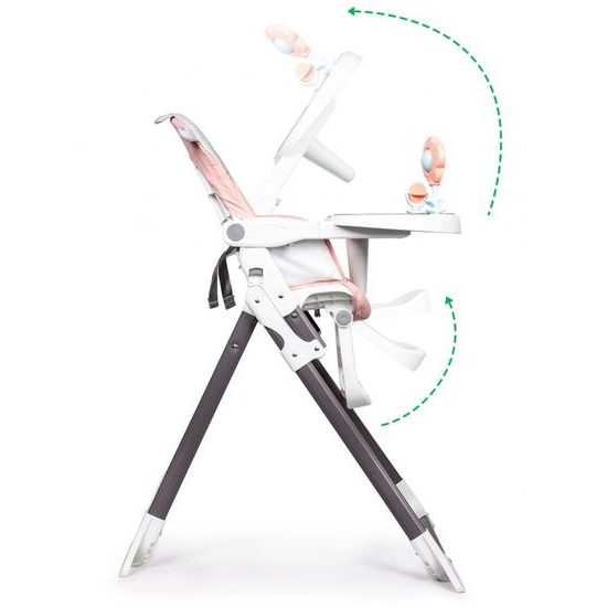 SMONTOVÁNO Ecotoys jídelní židlička 2v1 Myška růžová