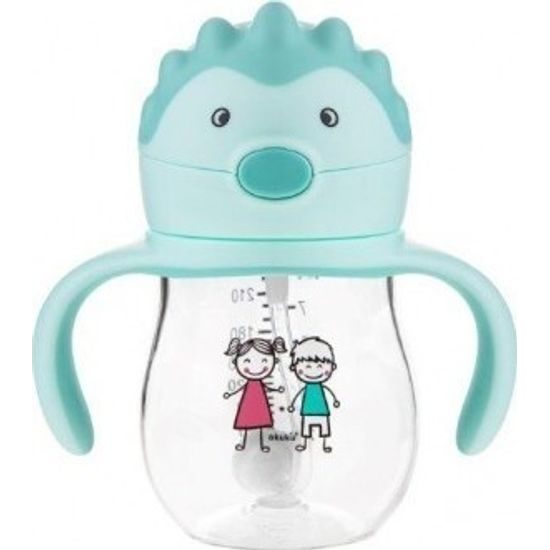 Kouzelná láhev s brčkem a závažím 250 ml mint