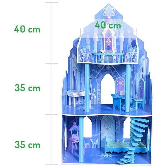Ecotoys dřevěný domeček pro panenky Ledové Králoství