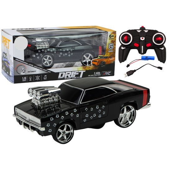 Driftovací auto na dálkové ovládání Drift Car 1:18 - černé