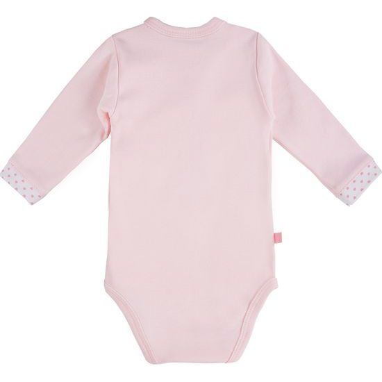 EEVI Kojenecké body s dlouhým rukávem Newborn růžová 62 (3-6m)