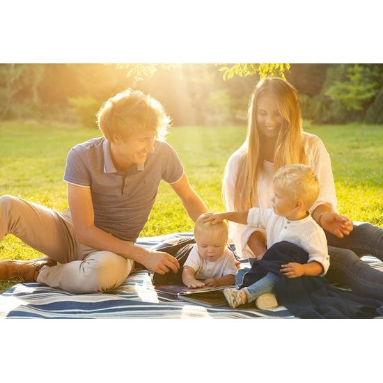 Sensillo dětská deka do kočárku pletená 100% bavlna šedá