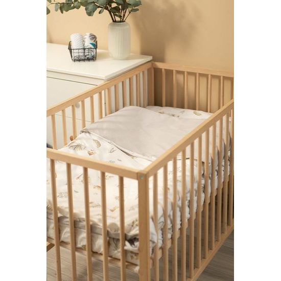 Sada povlečení do postýlky 2ks + prostěradlo 100x135 cm pírka