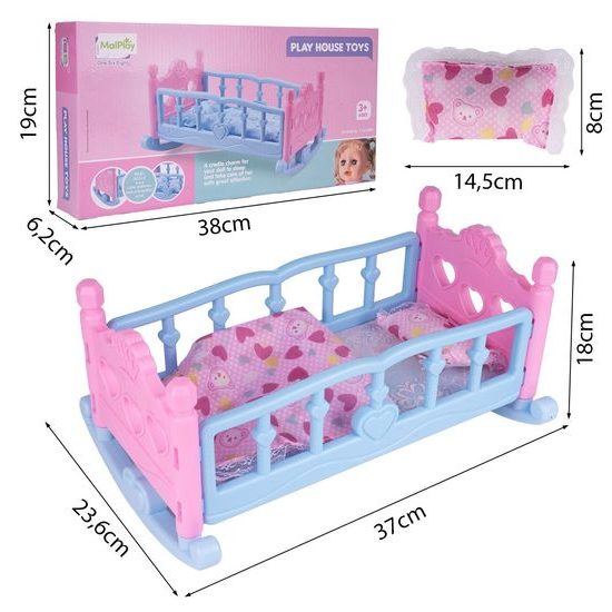 Postýlka pro panenku Play House 37 cm