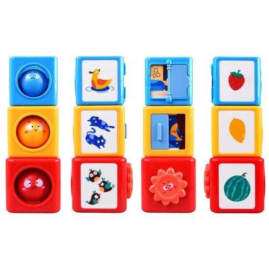 Huile Toys edukační pyramida s otvory Stack Tower