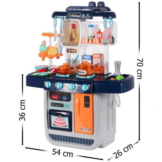 Dětská kuchyňka se zvuky a párou Home Kitchen modrá