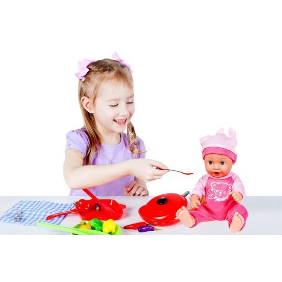 Interaktivní panenka s příslušenstvím Lucky Doll 30 cm