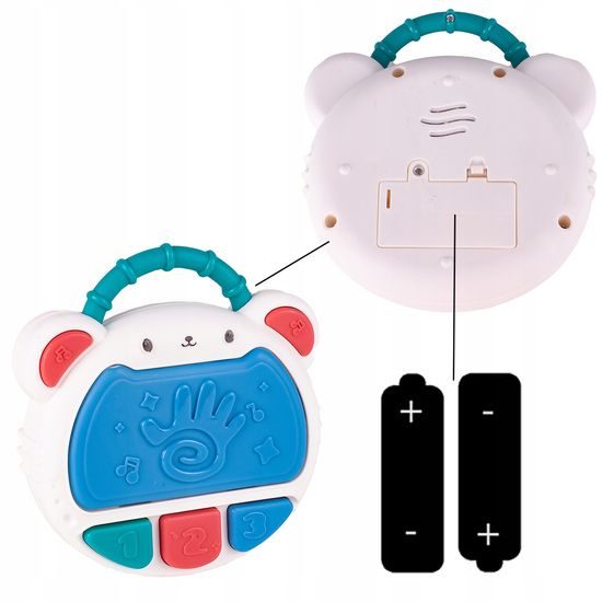 Interaktivní bubínek se zvuky a světly Myška modrá