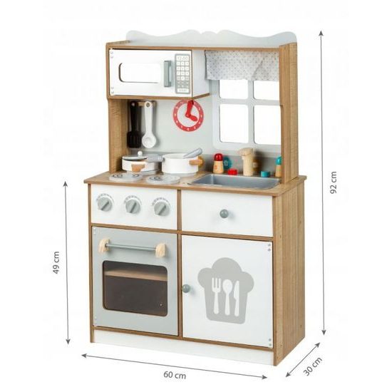 Ecotoys dětská dřevěná kuchyňka s oknem