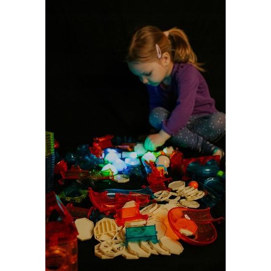 Doris magnetická svítící stavebnice se skluzavkou Light Magnetic 110 dílů