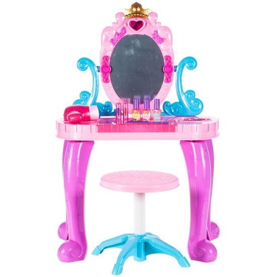 Dětský toaletní stoleček na baterie s příslušenstvím Crown Vanity