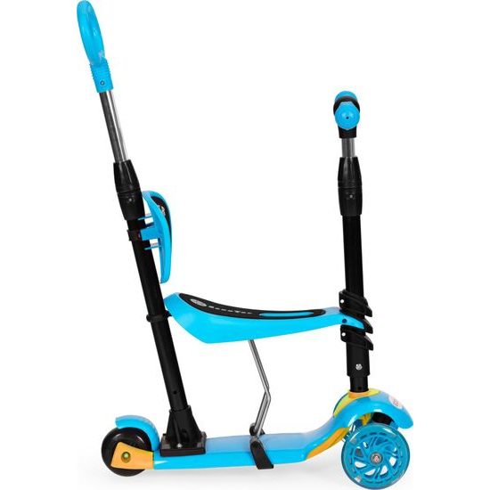 Ecotoys dětská koloběžka se svítícími koly Bedrunka modrá 5v1