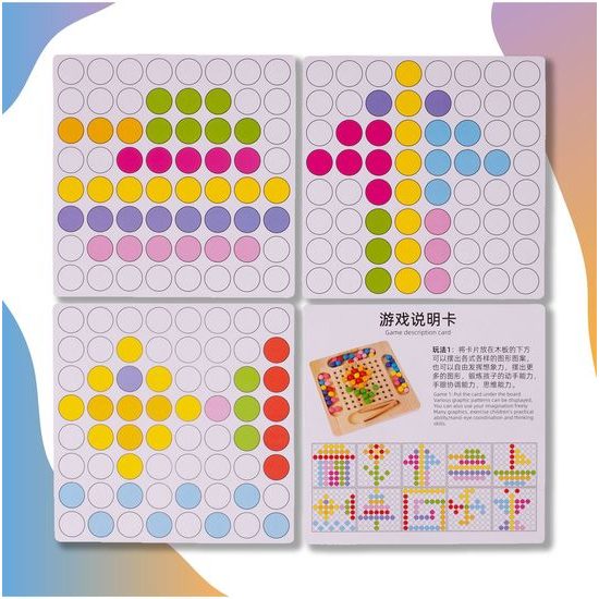 Dřevěná kuličková vkládačka pro děti Rainbow Ball