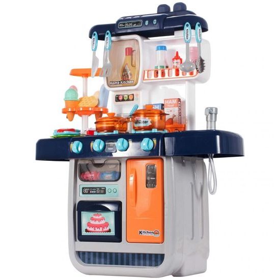Dětská kuchyňka se zvuky a párou Home Kitchen modrá