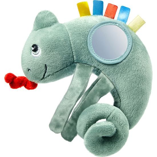 BabyOno závěsná plyšová hračka se zrcátkem Chameleon