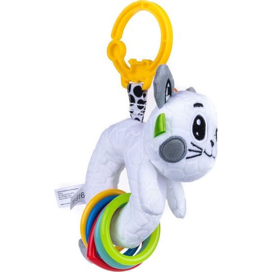 Bali Bazoo Závěsná hračka na kočárek s chrastítkem - Kočička, bílá