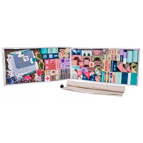 Doris sada dřevěných kostek 115 ks v Městečko