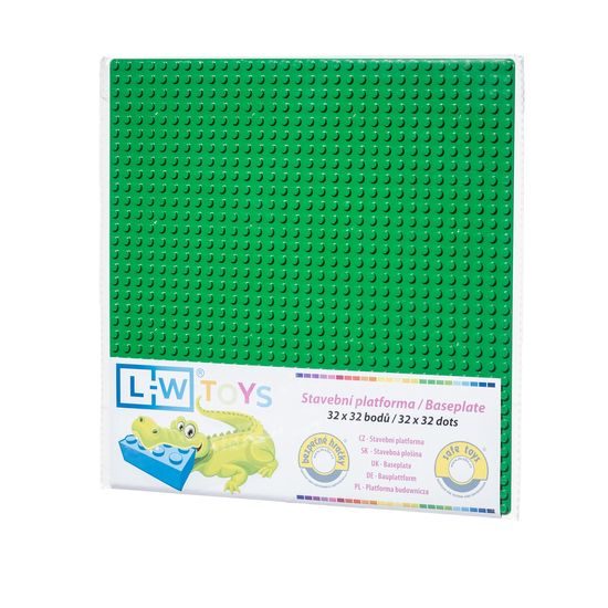 LW Toys Podložka na stavění 32x32 bodů - tmavě zelená