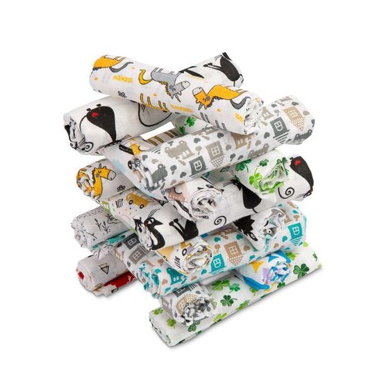 Dětské bavlněné pleny s obrázkem Sensillo chlapecké 5ks